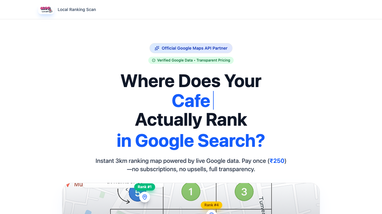 Gloo Local scan setup with business and keyword selection