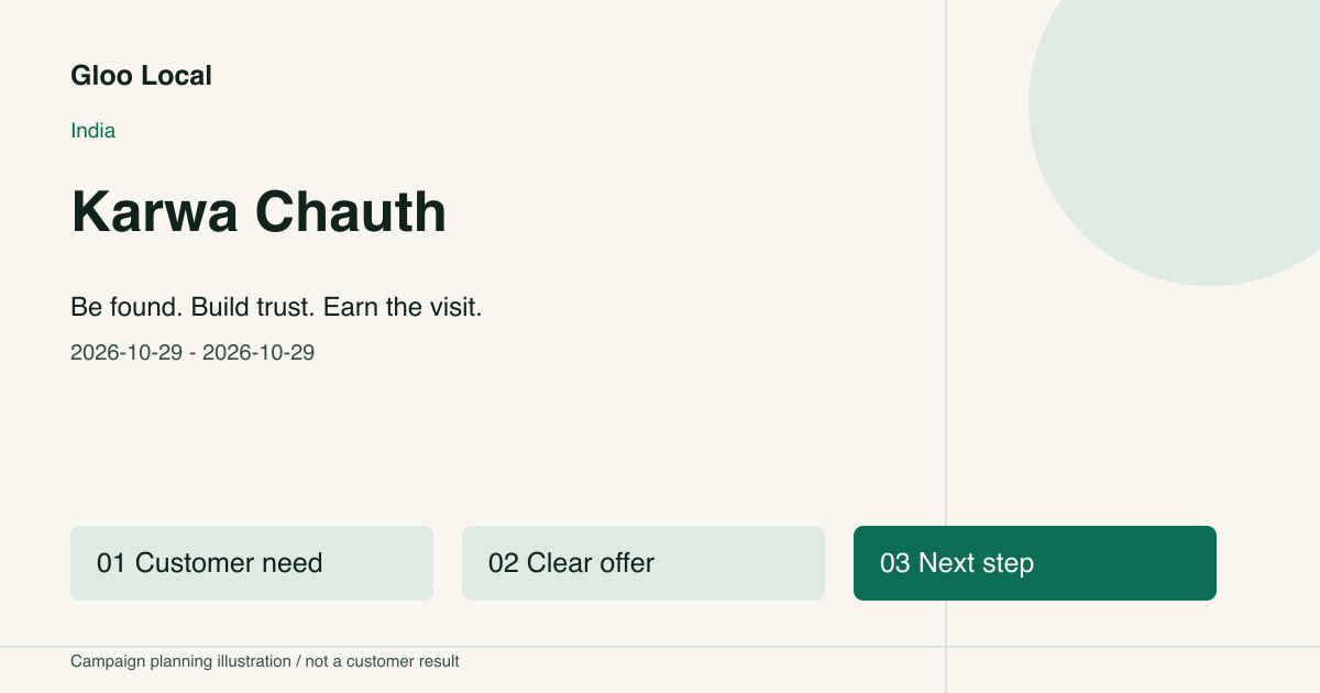 Karwa Chauth campaign: customer need, clear offer, next step